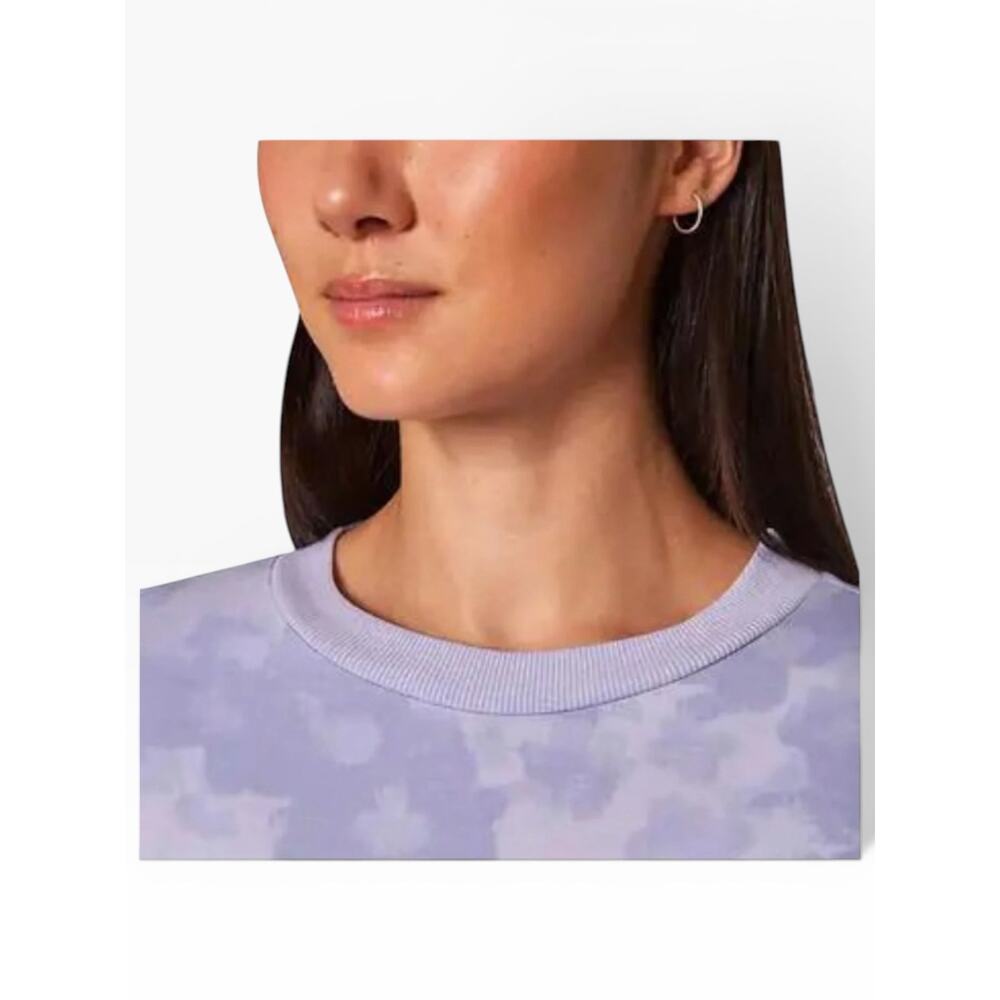 Mondetta Eco Soft Sweatshirt Women S Purple Floral NWT - Picture 3 of 3